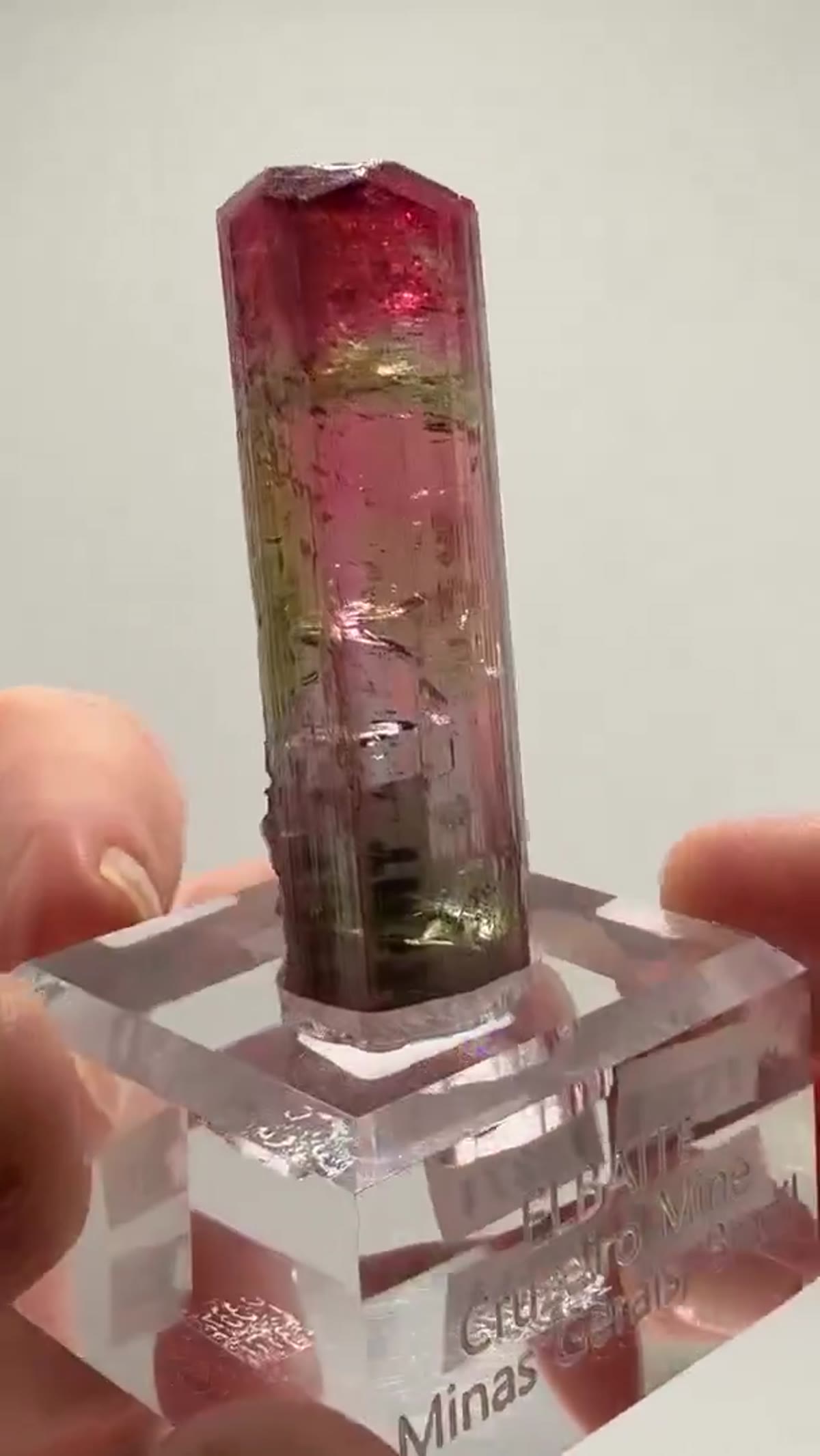Elbaite Tourmaline Specimen from Cruzeiro Mine, Brazil, 23.71 g - view 2