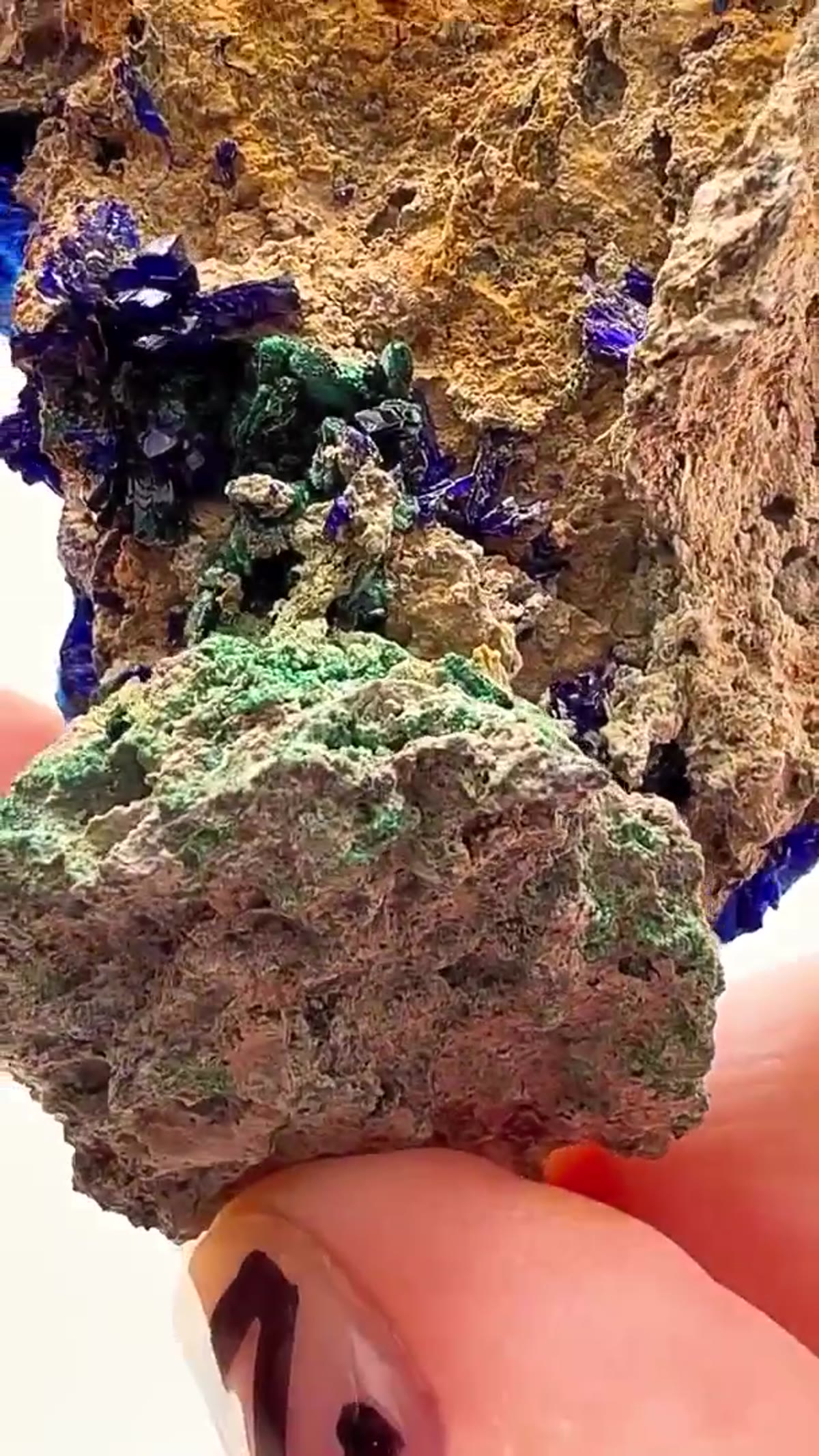 Azurite Specimen from Namibia: Tsumeb Blue Doesn’t Play - view 3