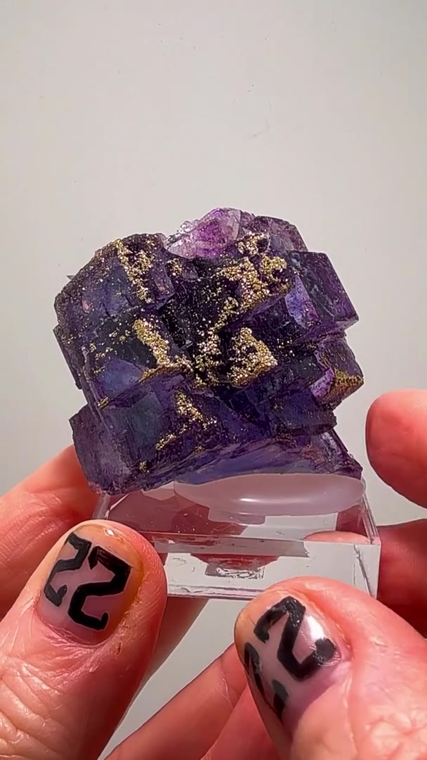 YAOGANGXIAN PURPLE-BLUE DRIPPING IN PYRITE