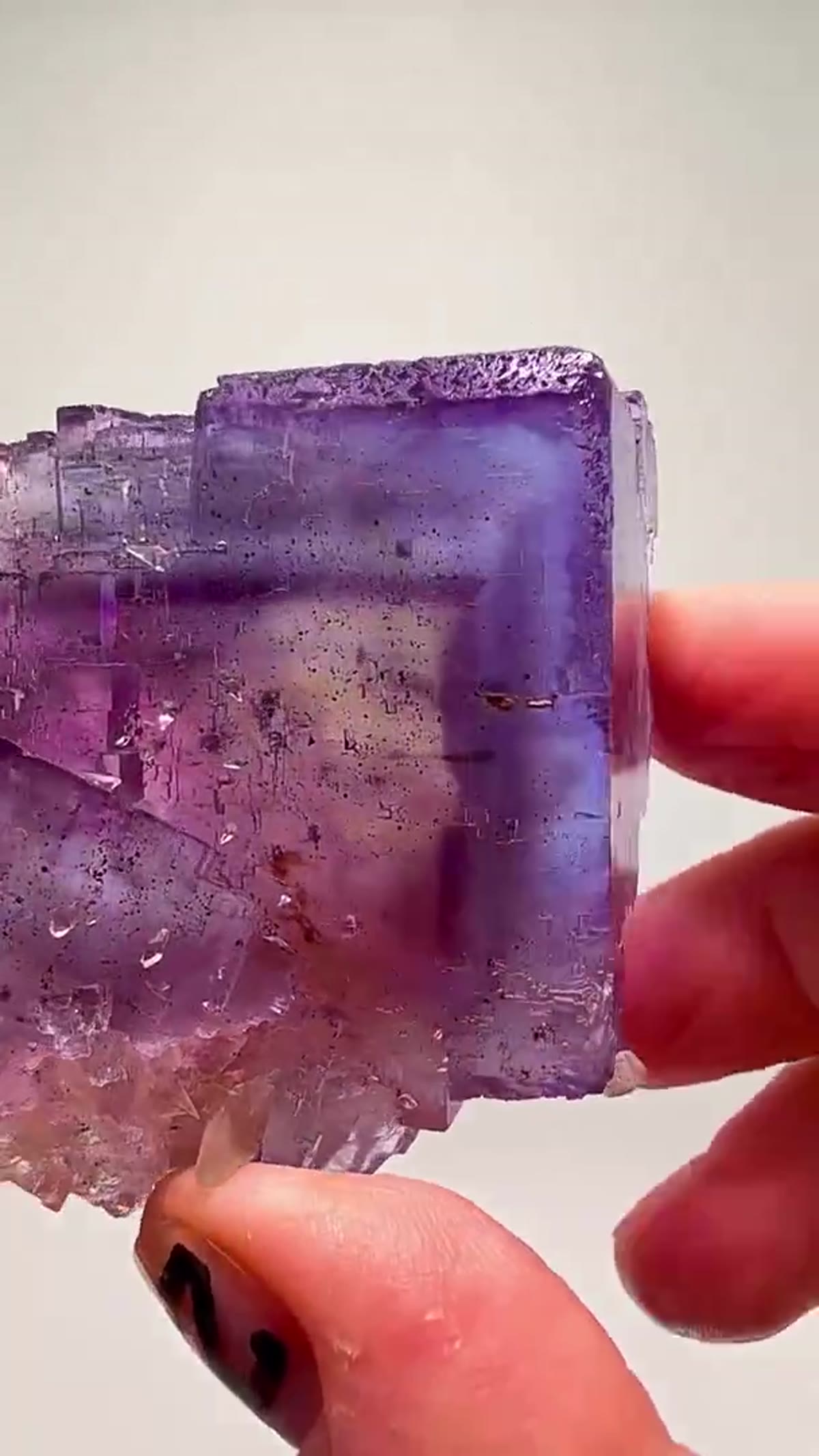 Fluorite Specimen from Denton Mine, Illinois: Color Chaos - view 2