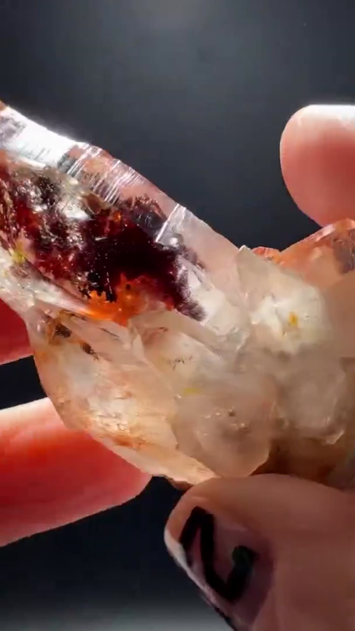 Quartz Specimen from Madagascar: Petroleum Quartz Madness - view 2