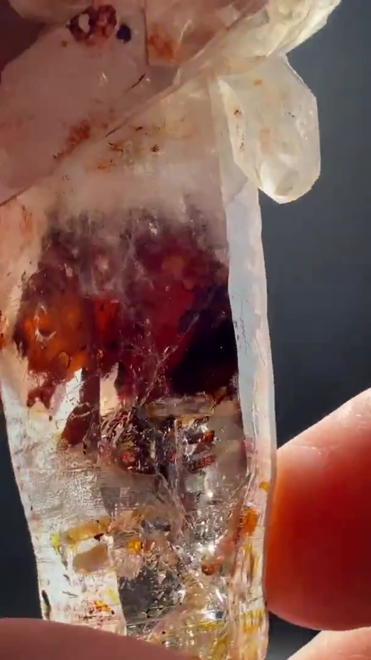 Quartz Specimen from Madagascar: Petroleum Quartz Madness - view 3