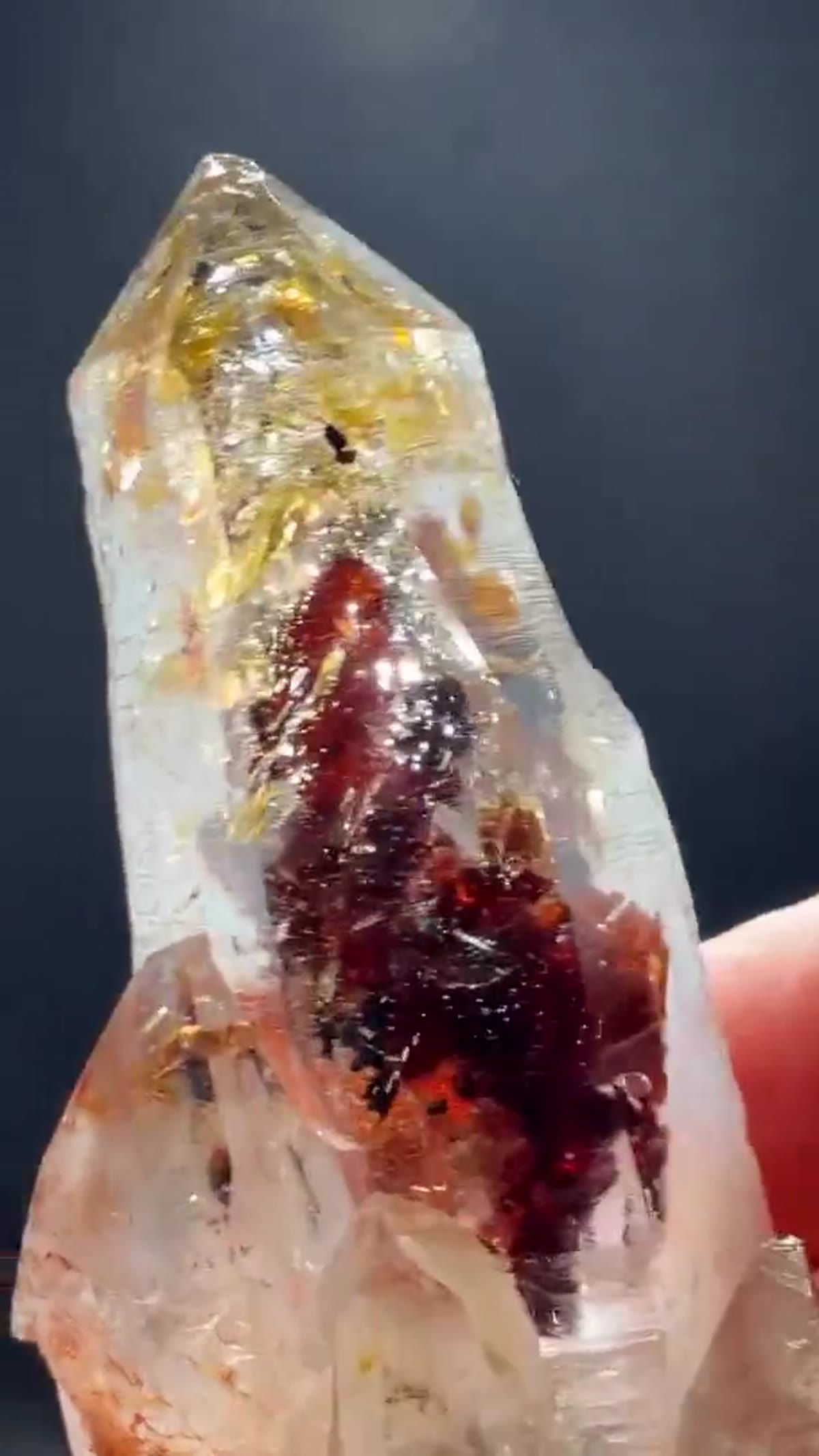 Quartz Specimen from Madagascar: Petroleum Quartz Madness - view 4