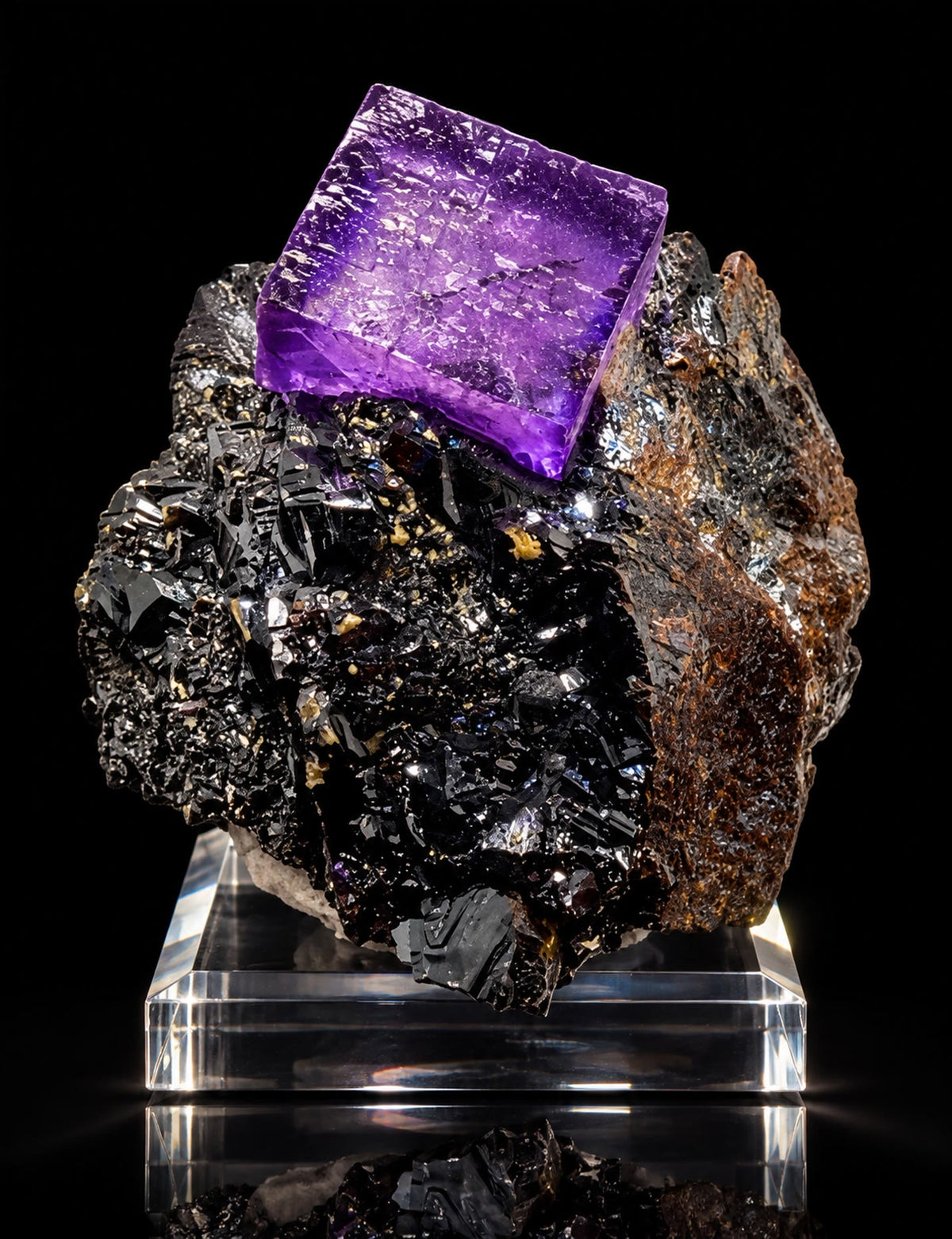 ELMWOOD MAGIC — FLUORITE ON SPHALERITE