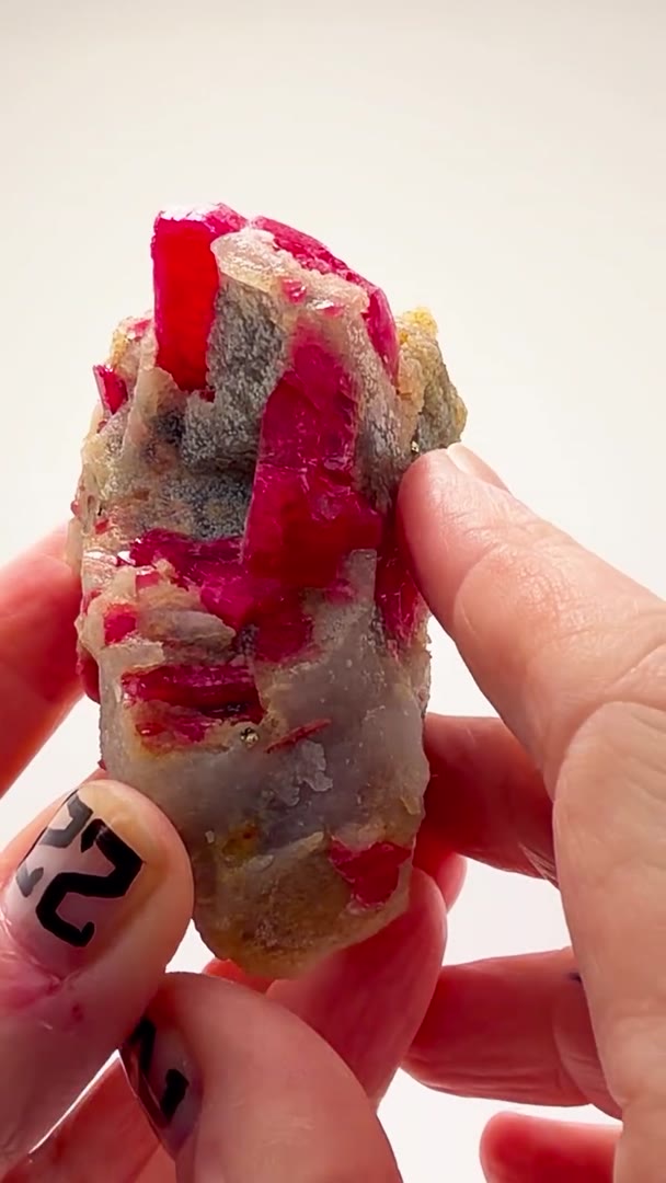 CHERRY RED RHODONITE ON MATRIX — ABSOLUTE FIRE