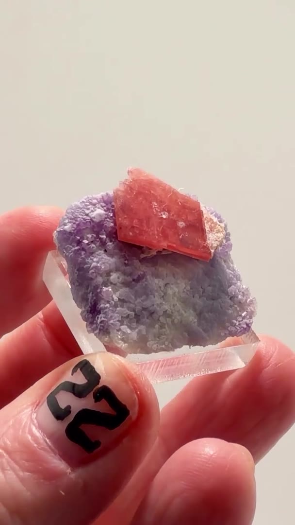 SWEET HOME PERFECTION — RHODOCHROSITE ON FLUORITE