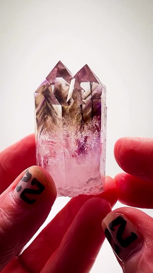 DOUBLE TROUBLE FROM STREEP MINE… SMOKEY AMETHYST PERFECTION!