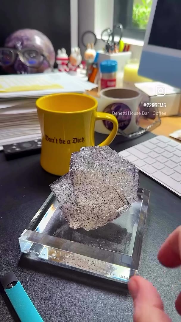 MORNING COFFEE WITH SOME ELMWOOD FLUORITE PERFECTION!