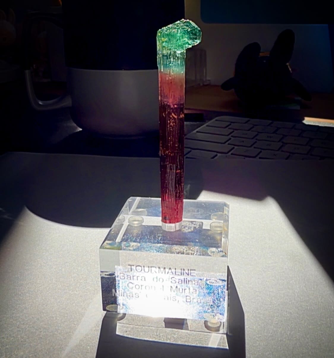 8.22 GRAMS OF BRAZILIAN SCEPTER TOURMALINE INSANITY!