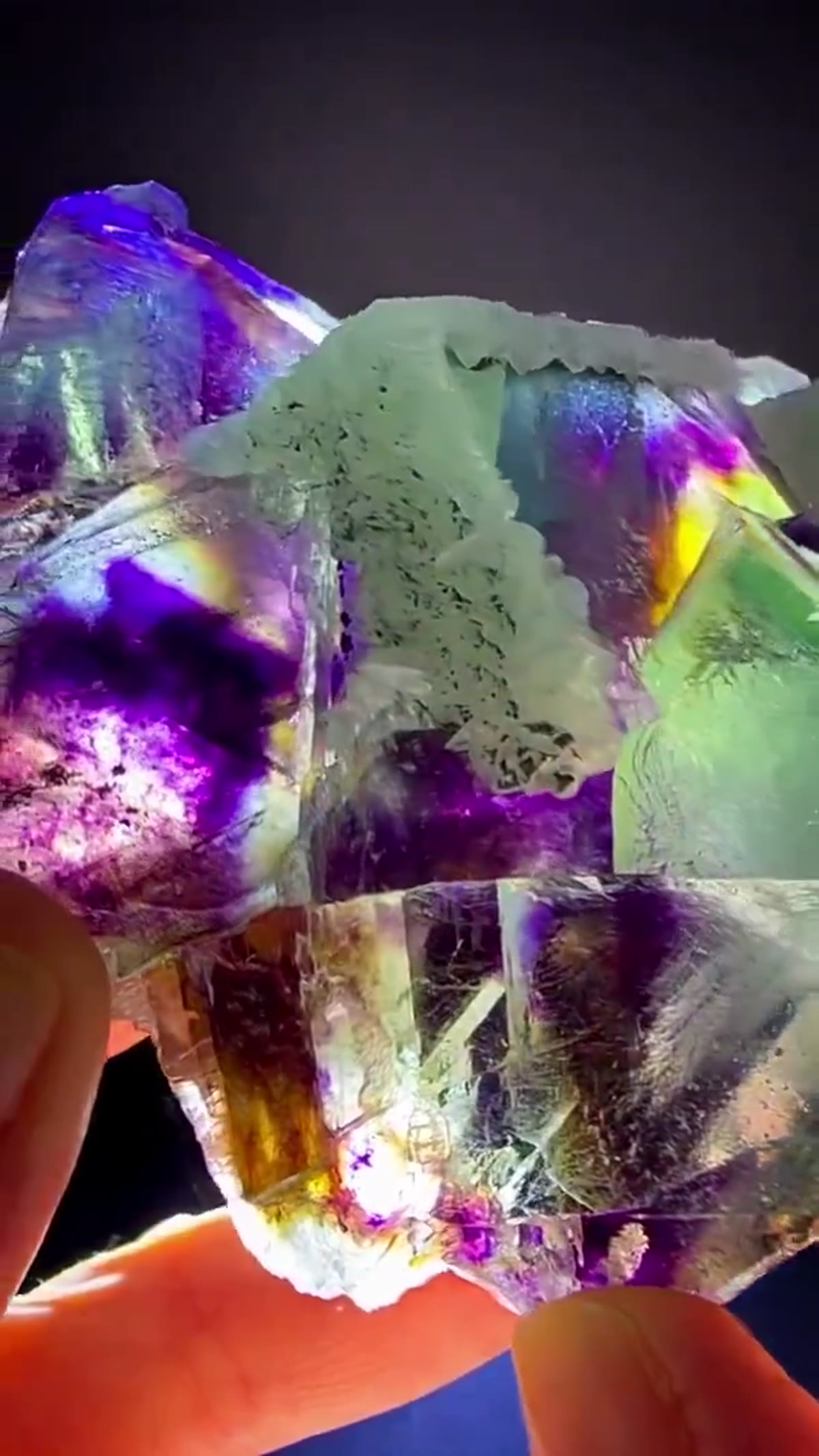 Fluorite Specimen from China: Cherry Pocket Yindu Fluorite - view 2