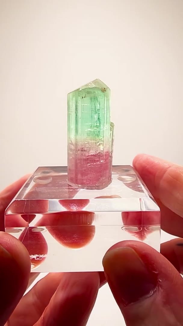 24.58 GRAMS OF PINK & MINT GREEN PERFECTION… AFGHANISTAN TOURMALINE MAGIC!