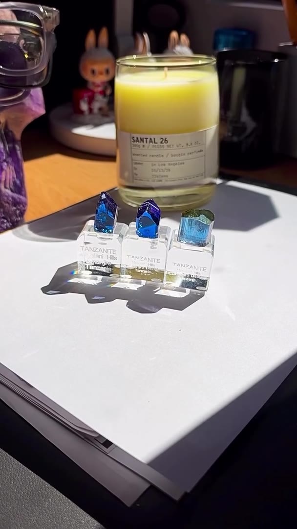 THREE NATURAL UNHEATED TANZANITES… PURE PLEOCHROIC MAGIC!