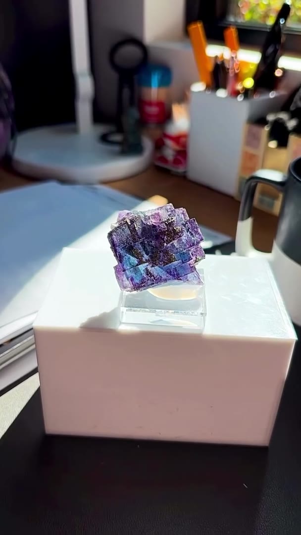 YAOGANGXIAN FLUORITE INSANITY… BLUE, PURPLE & PYRITE-DUSTED PERFECTION!