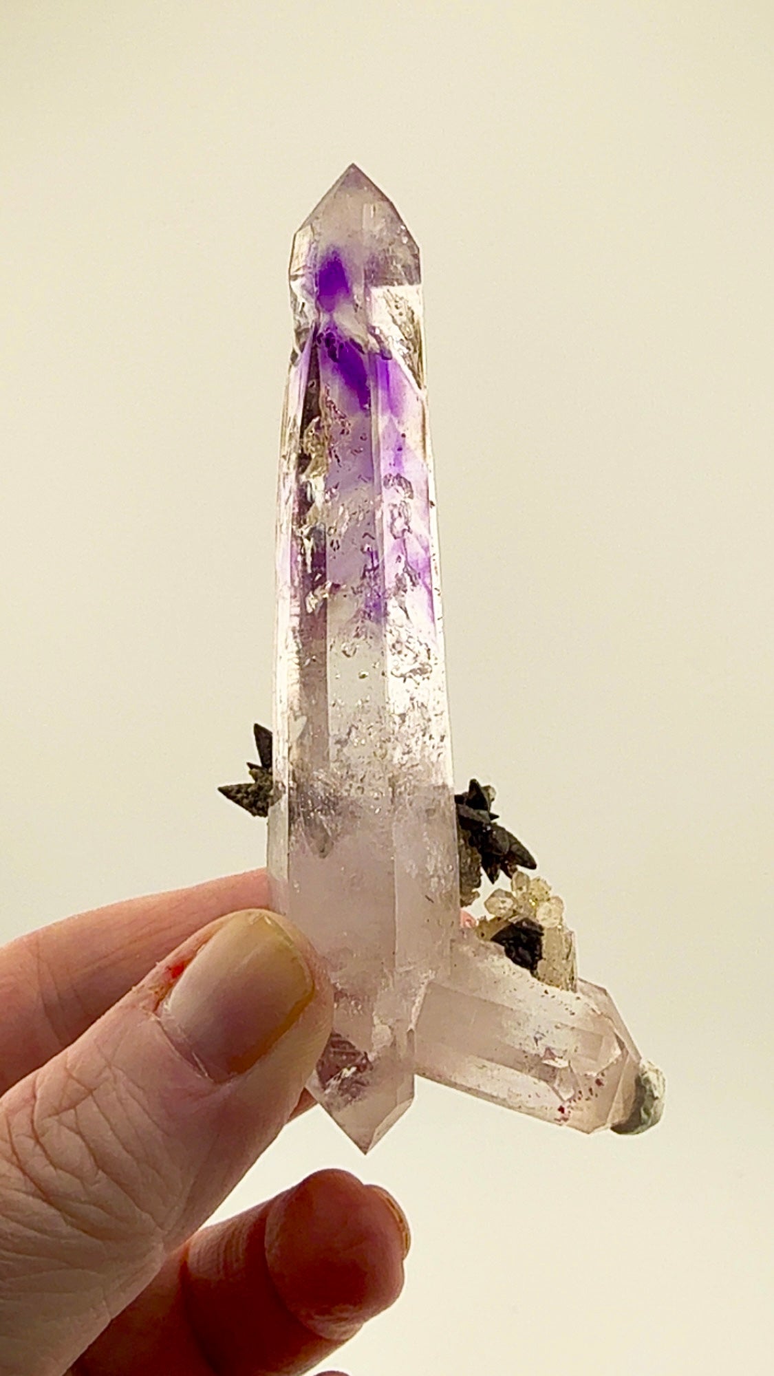59.07 gram Double-Terminated Amethyst Quartz Valentine Pocket, Goboboseb Mountains, Namibia 59.07 grams