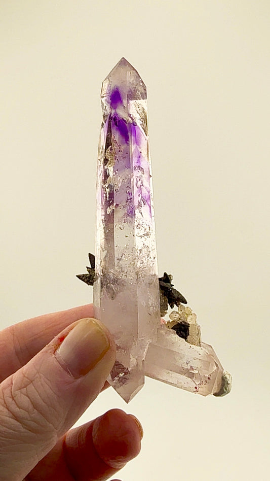 59.07 gram Double-Terminated Amethyst Quartz Valentine Pocket, Goboboseb Mountains, Namibia 59.07 grams
