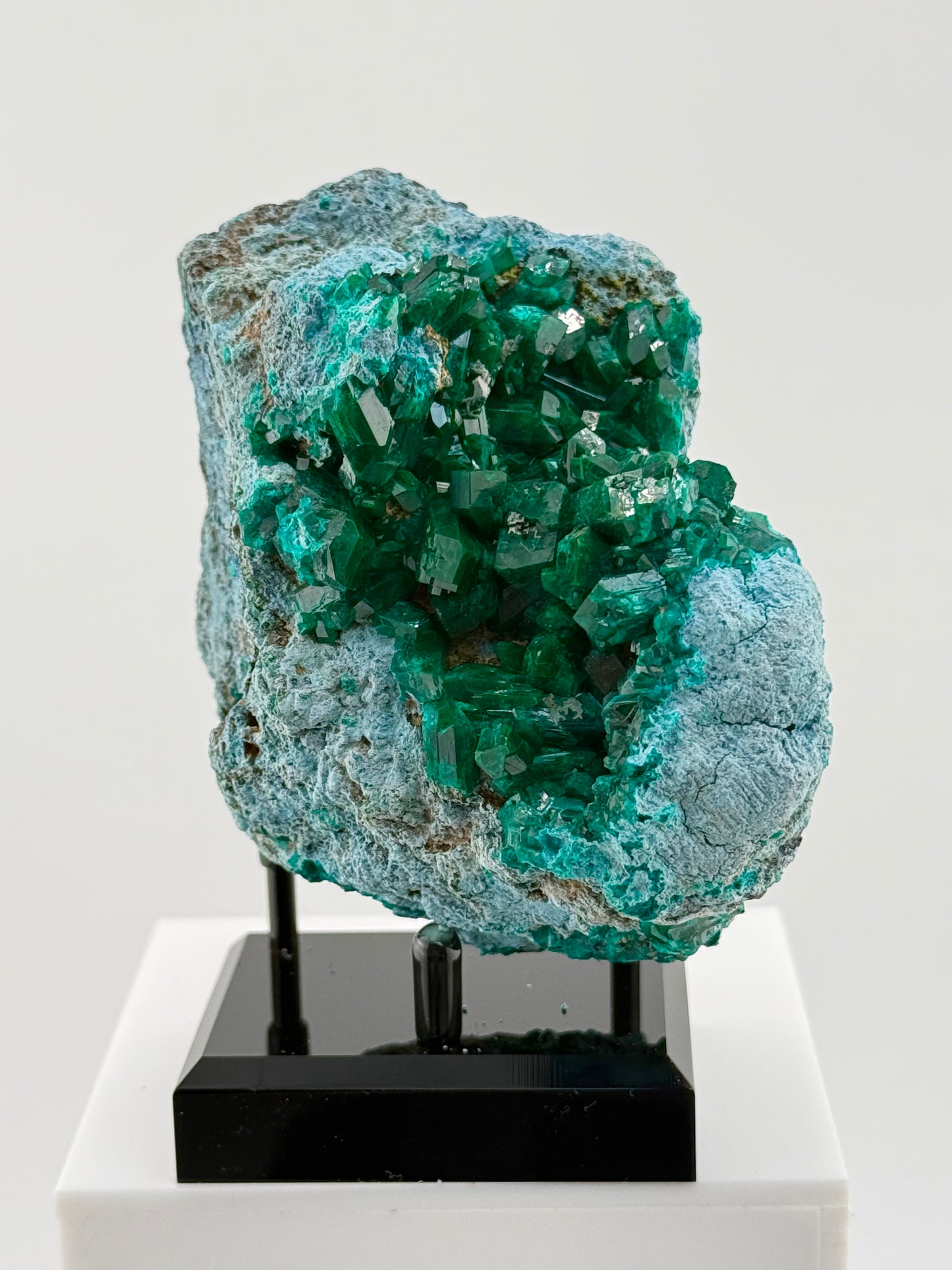 Stunner Dioptase and Chrysocolla combo from DRC
