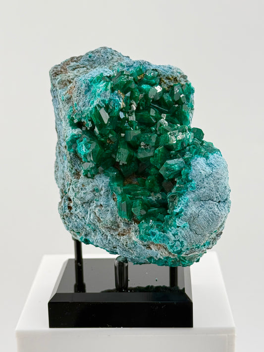 Stunner Dioptase and Chrysocolla combo from DRC