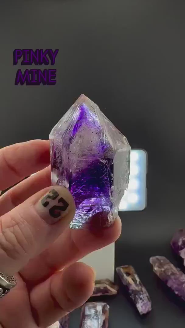 The highly sought after Pinky Mine Amethysts