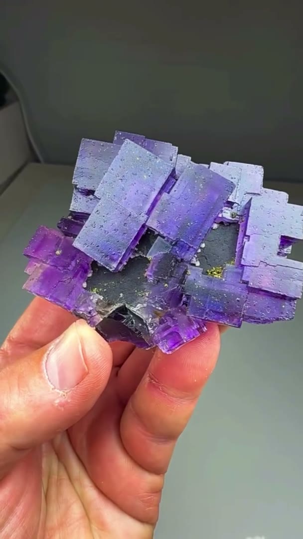 Collection  worthy…FLUORITE WITH CHALCOPYRITE, CALCITE