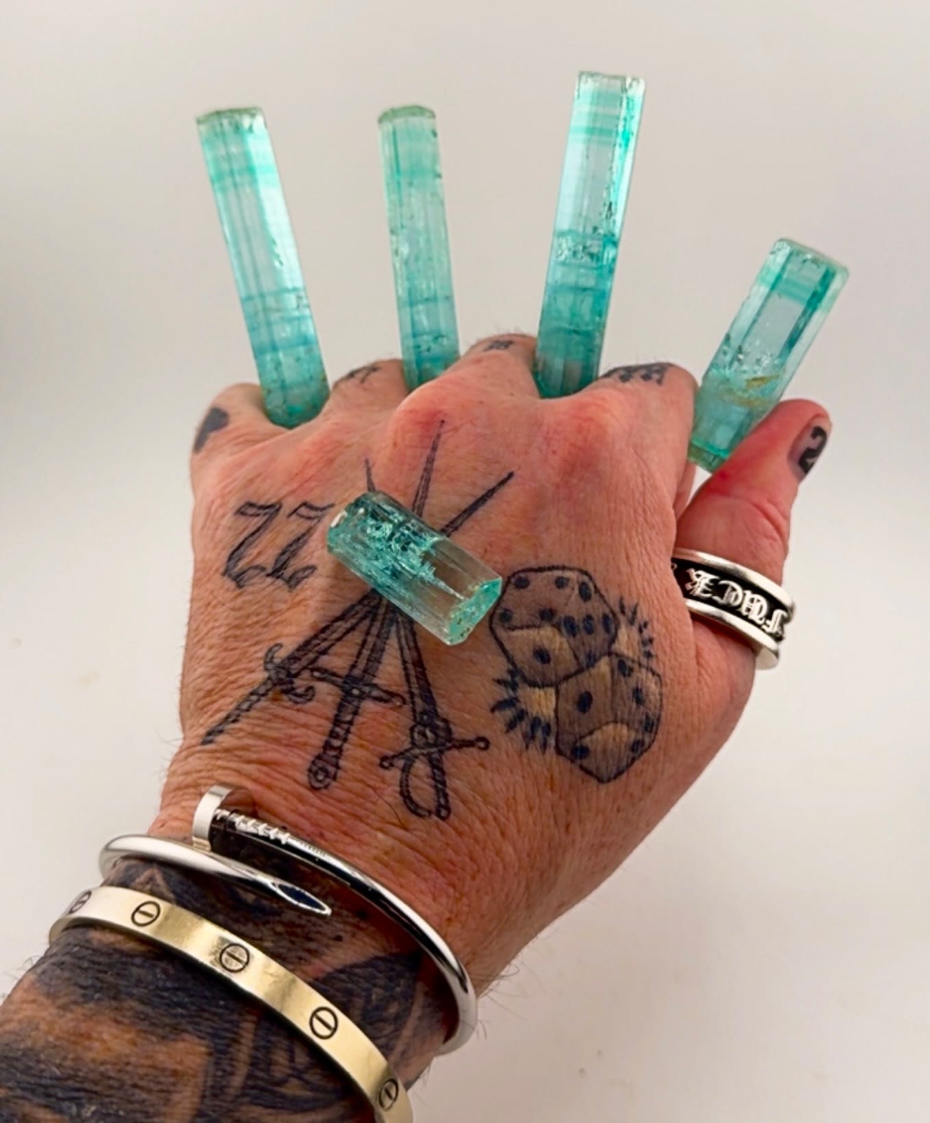 GREEN FIRE IN HAND & ON
