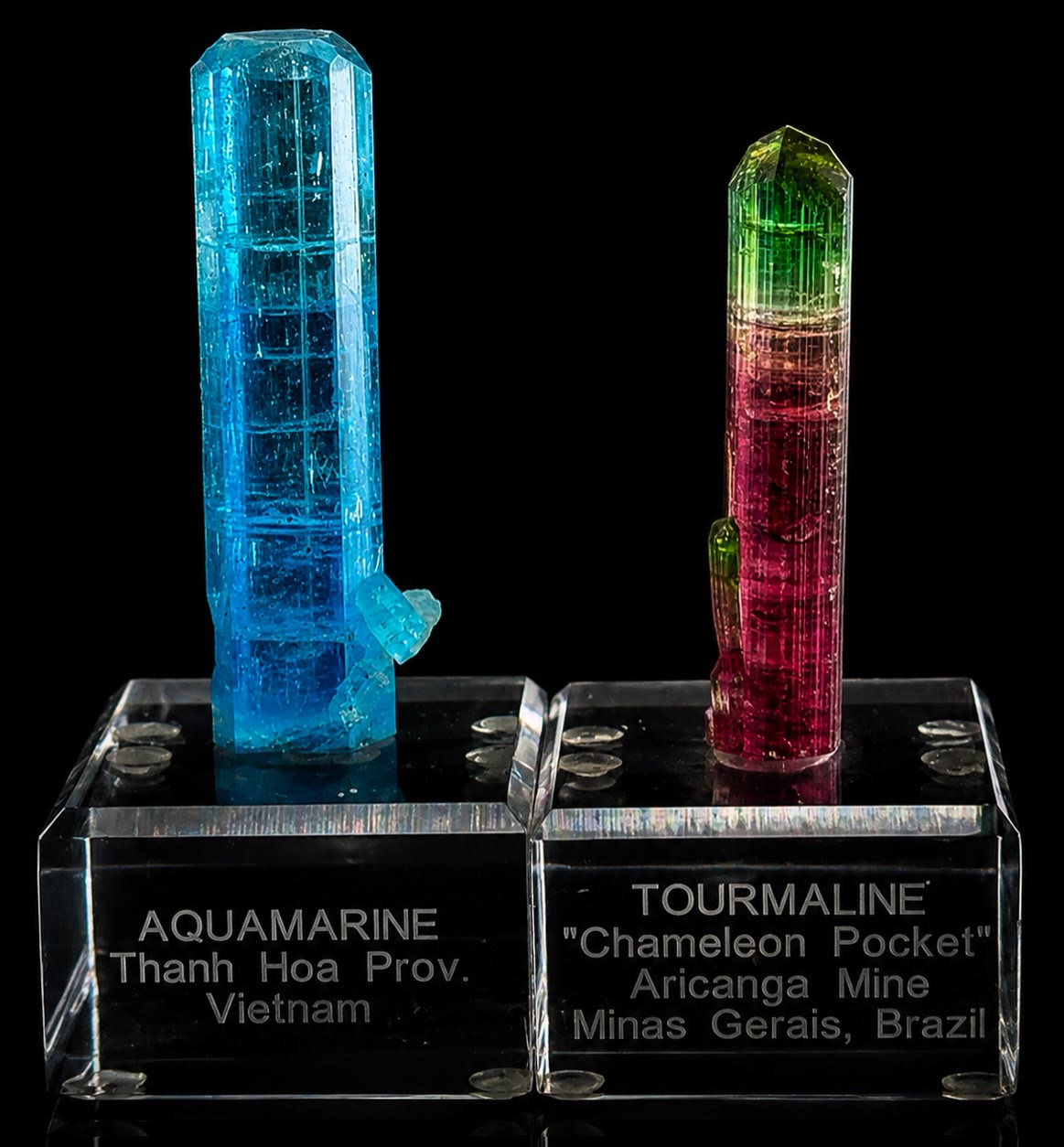 Two crystals. Two legendary localities. One insane display