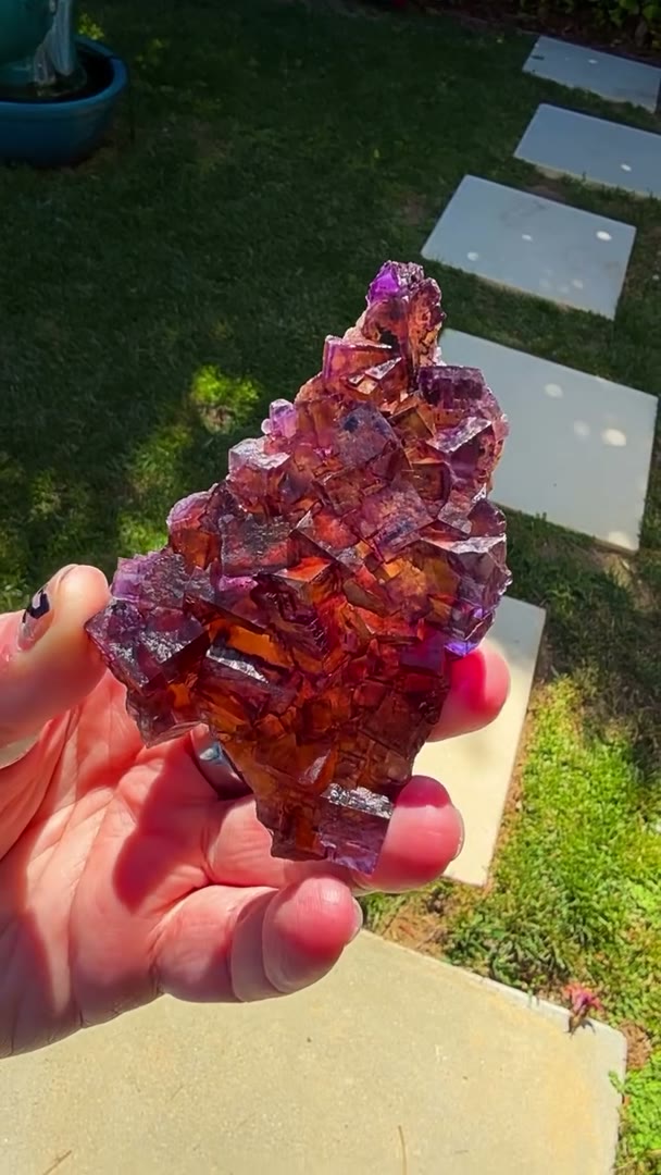 Liquid sunset Illinois fluorite